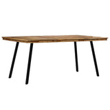 vidaXL Dining Table 180x90x76 cm Recycled Teak and Steel