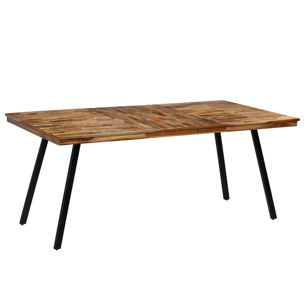 vidaXL Dining Table 180x90x76 cm Recycled Teak and Steel
