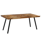 vidaXL Dining Table 180x90x76 cm Recycled Teak and Steel