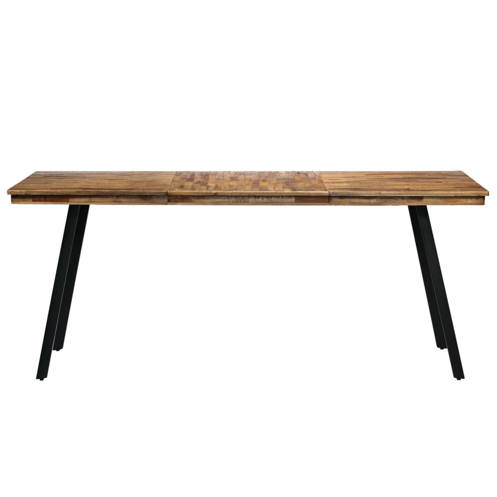 vidaXL Dining Table 180x90x76 cm Recycled Teak and Steel