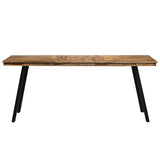 vidaXL Dining Table 180x90x76 cm Recycled Teak and Steel