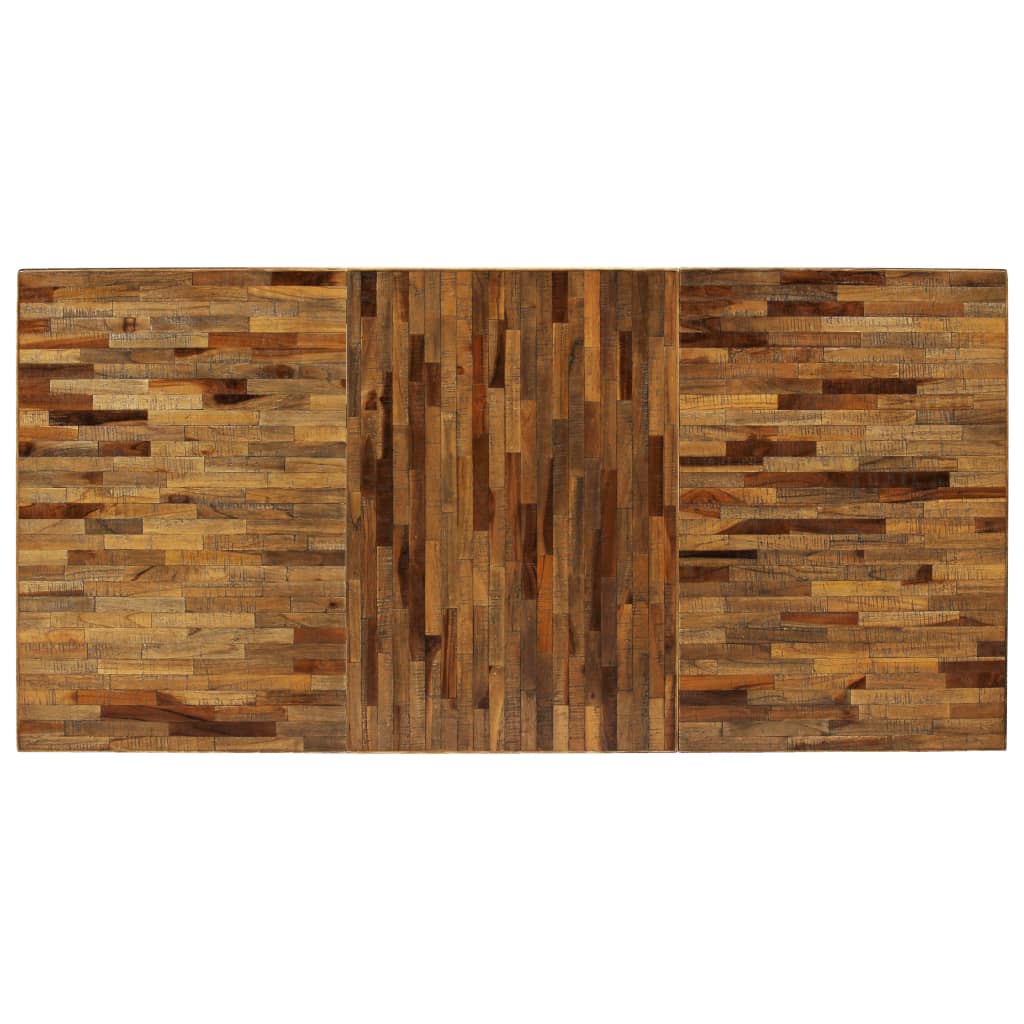 vidaXL Dining Table 180x90x76 cm Recycled Teak and Steel