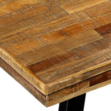 vidaXL Dining Table 180x90x76 cm Recycled Teak and Steel