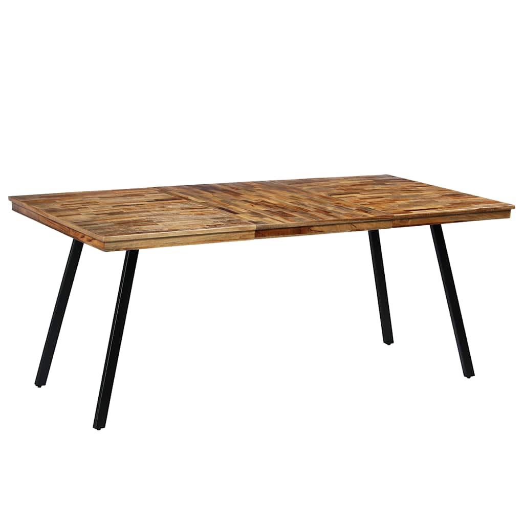 vidaXL Dining Table 180x90x76 cm Recycled Teak and Steel