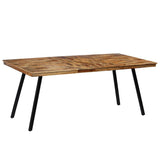 vidaXL Dining Table 180x90x76 cm Recycled Teak and Steel