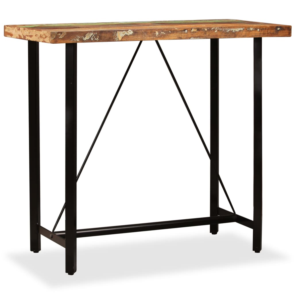 vidaXL Bar Table 60x60x107 cm Solid Reclaimed Wood