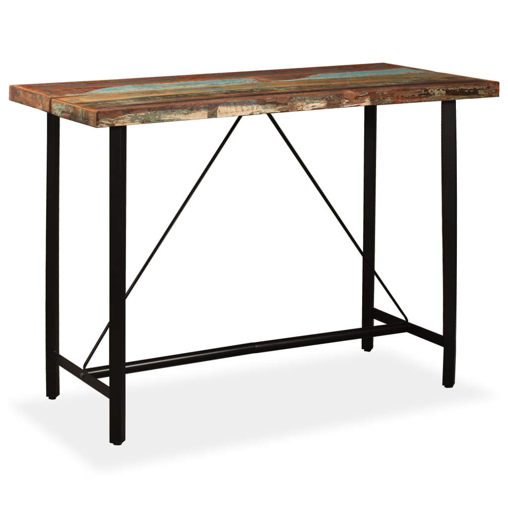 vidaXL Bar Table 60x60x107 cm Solid Reclaimed Wood