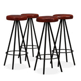 vidaXL Bar stools 2 pcs genuine leather