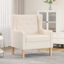 vidaXL Fabric Armchair Cream