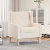vidaXL Fabric Armchair Cream