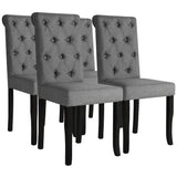 vidaXL Eetkamerstoelen 2 st stof donkergrijs