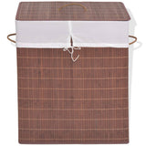 vidaXL Rectangular Laundry Basket Bamboo Natural