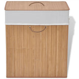 vidaXL Rectangular Laundry Basket Bamboo Natural