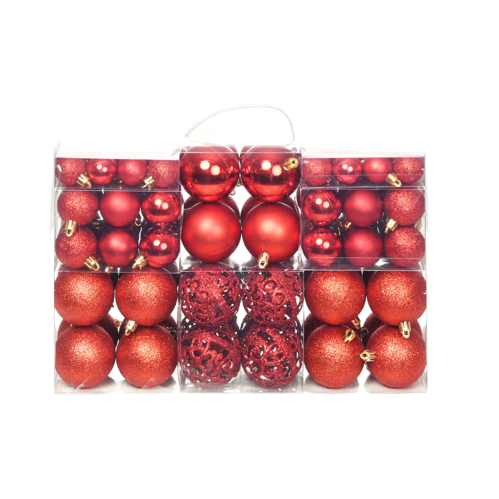 vidaXL 100-piece Christmas Ball Set 3/4/6 cm Gold