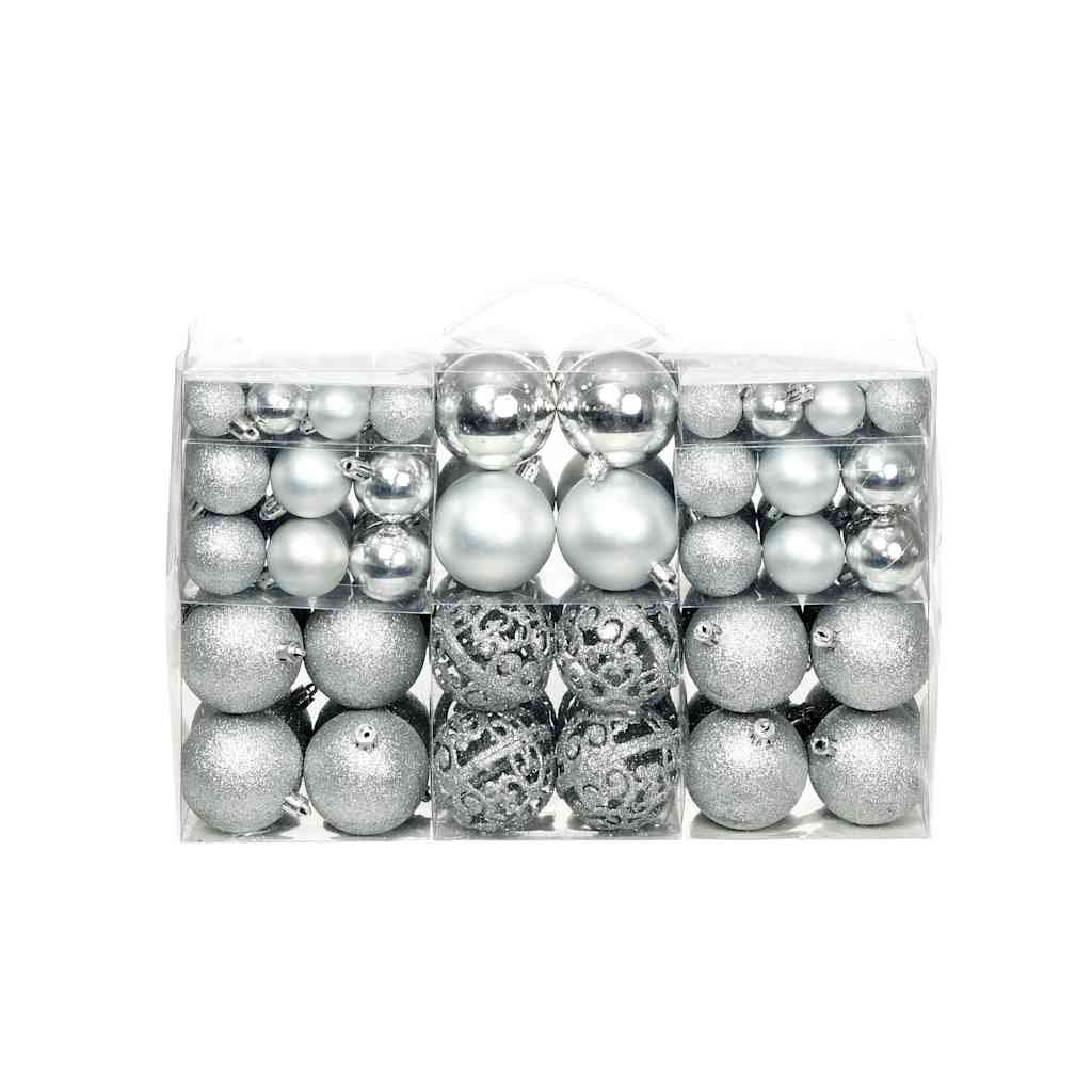 vidaXL 100-piece Christmas Ball Set 3/4/6 cm Gold