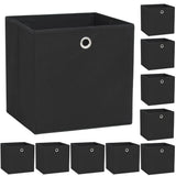 vidaXL Storage Boxes 4 pcs 32x32x32 cm non-woven fabric black