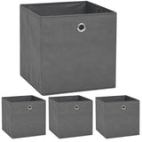 vidaXL Storage Boxes 4 pcs 32x32x32 cm non-woven fabric black