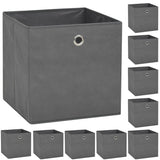 vidaXL Storage Boxes 4 pcs 32x32x32 cm non-woven fabric black