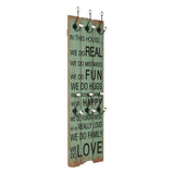 vidaXL Wall-Mounted Coat Rack with 6 Hooks HOME IS 120x40 cm
