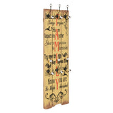 vidaXL Wall-Mounted Coat Rack with 6 Hooks HOME IS 120x40 cm
