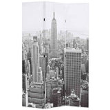 vidaXL Room Divider New York Daylight 120x170 cm Black and White