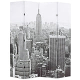 vidaXL Room Divider New York Daylight 120x170 cm Black and White