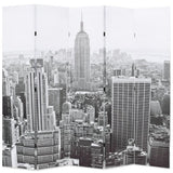 vidaXL Room Divider New York Daylight 120x170 cm Black and White