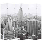 vidaXL Room Divider New York Daylight 120x170 cm Black and White