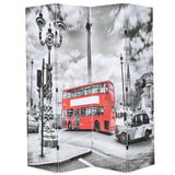 vidaXL Folding Room Divider London Bus 120x170 cm Black and White