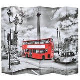 vidaXL Folding Room Divider London Bus 120x170 cm Black and White