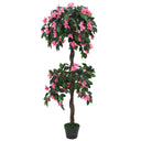 vidaXL Kunst hortensia plant met pot 60 cm blauw