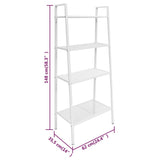 vidaXL Ladder boekenkast 4 schappen metaal zwart