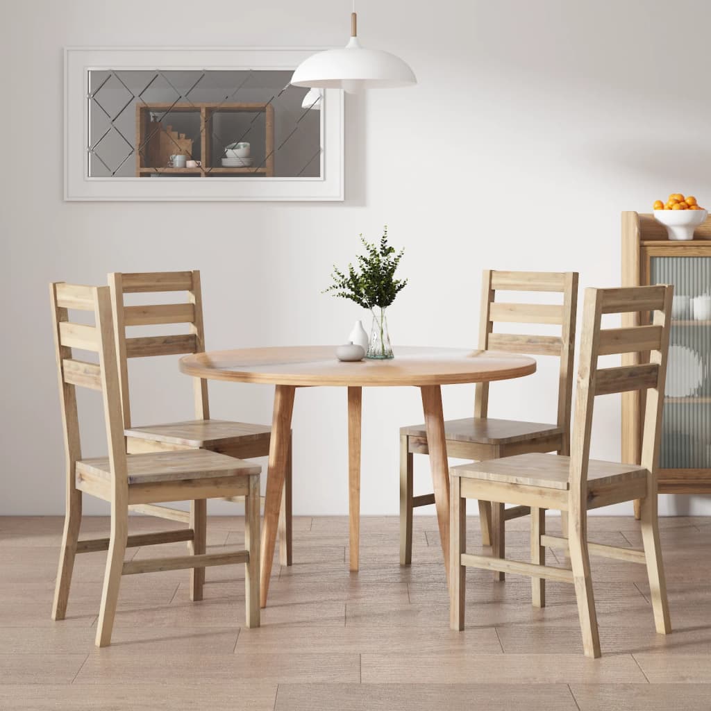 vidaXL Eetkamerstoelen 2 st massief acaciahout