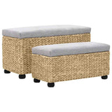 vidaXL 2-Piece Sofa Set Seagrass Grey