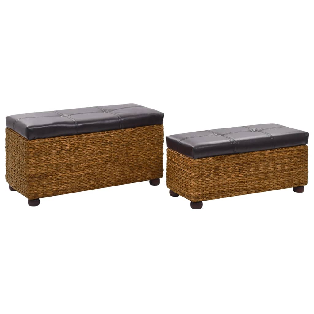 vidaXL 2-Piece Sofa Set Seagrass Grey