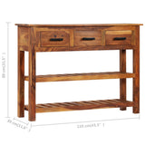 vidaXL Dressoir met 3 lades 110x30x80 cm massief hout