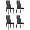 vidaXL Eetkamerstoelen 2 st stof donkergrijs