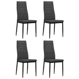 vidaXL Eetkamerstoelen 2 st stof donkergrijs