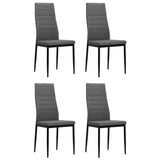 vidaXL Eetkamerstoelen 2 st stof donkergrijs