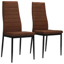 vidaXL Eetkamerstoelen 2 st stof donkergrijs