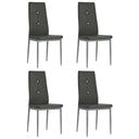 vidaXL Eetkamerstoelen 2 st kunstleer grijs