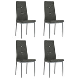 vidaXL Chaises de salle à manger 2 pcs similicuir gris