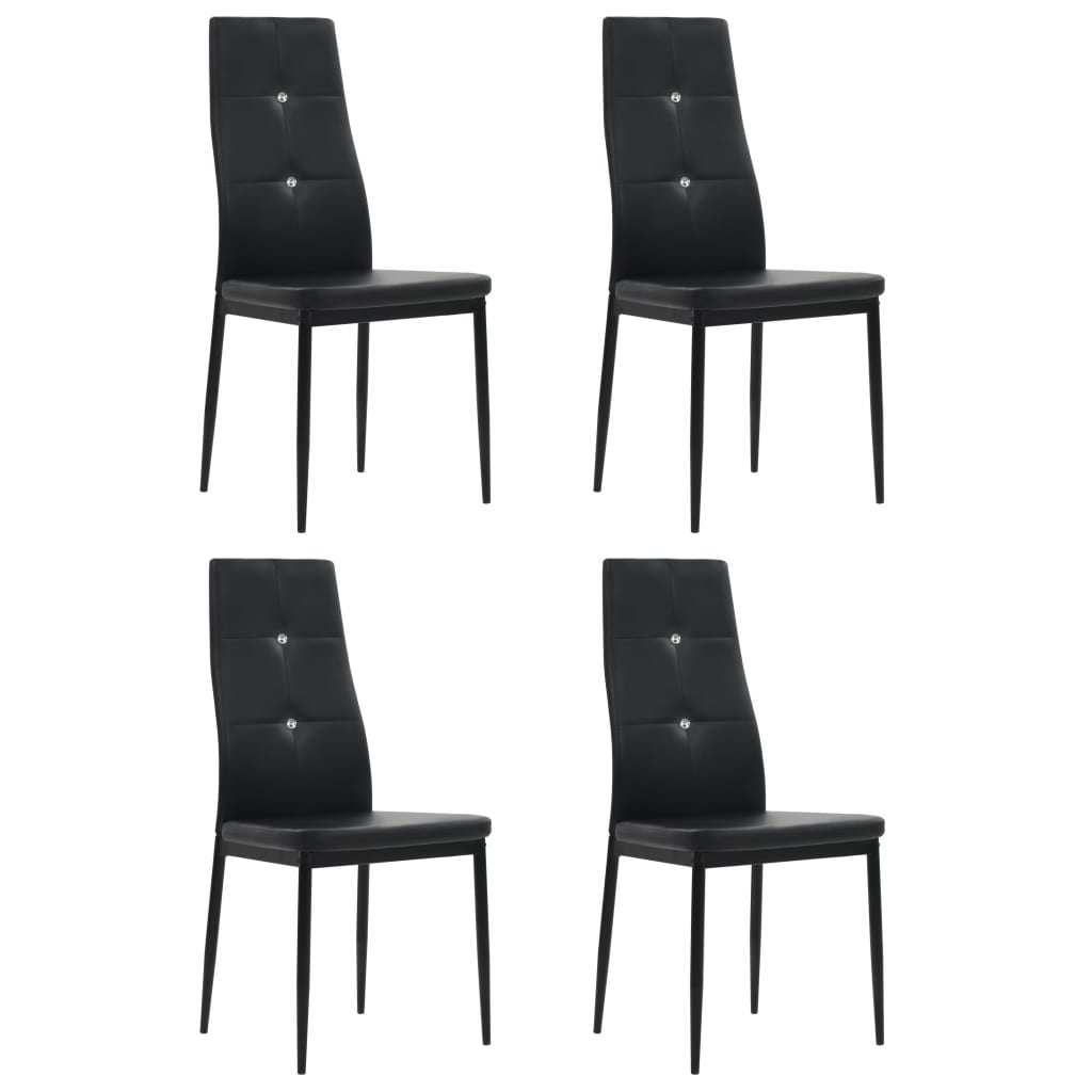 vidaXL Chaises de salle à manger 2 pcs similicuir gris