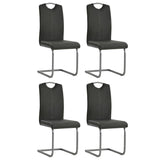 vidaXL Eetkamerstoelen 2 st kunstleer grijs