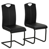 vidaXL Eetkamerstoelen 2 st kunstleer grijs