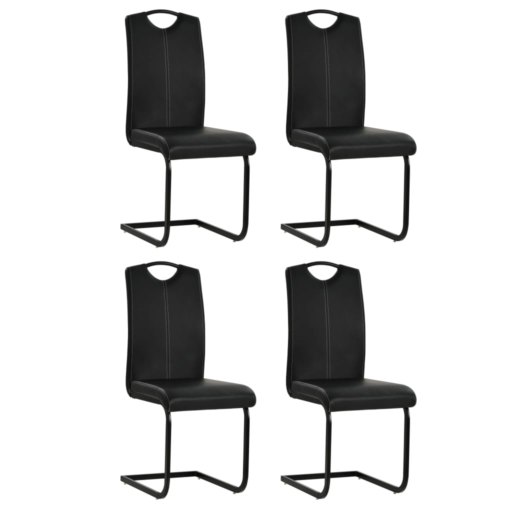 vidaXL Eetkamerstoelen 2 st kunstleer grijs