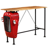 vidaXL Tractor Bar Table 60x150x107 cm Solid Mango Wood Red