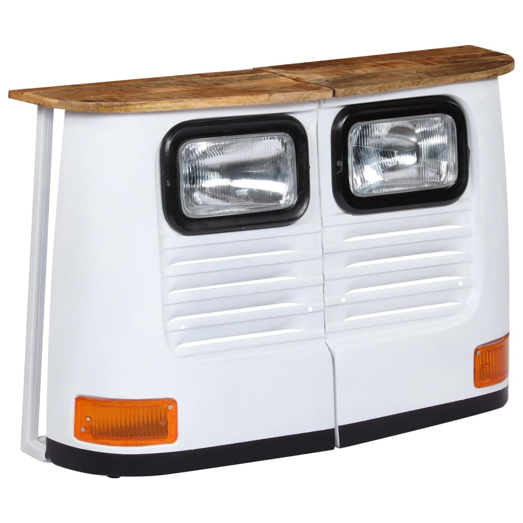 vidaXL Dressoir vrachtwagen massief mangohout wit