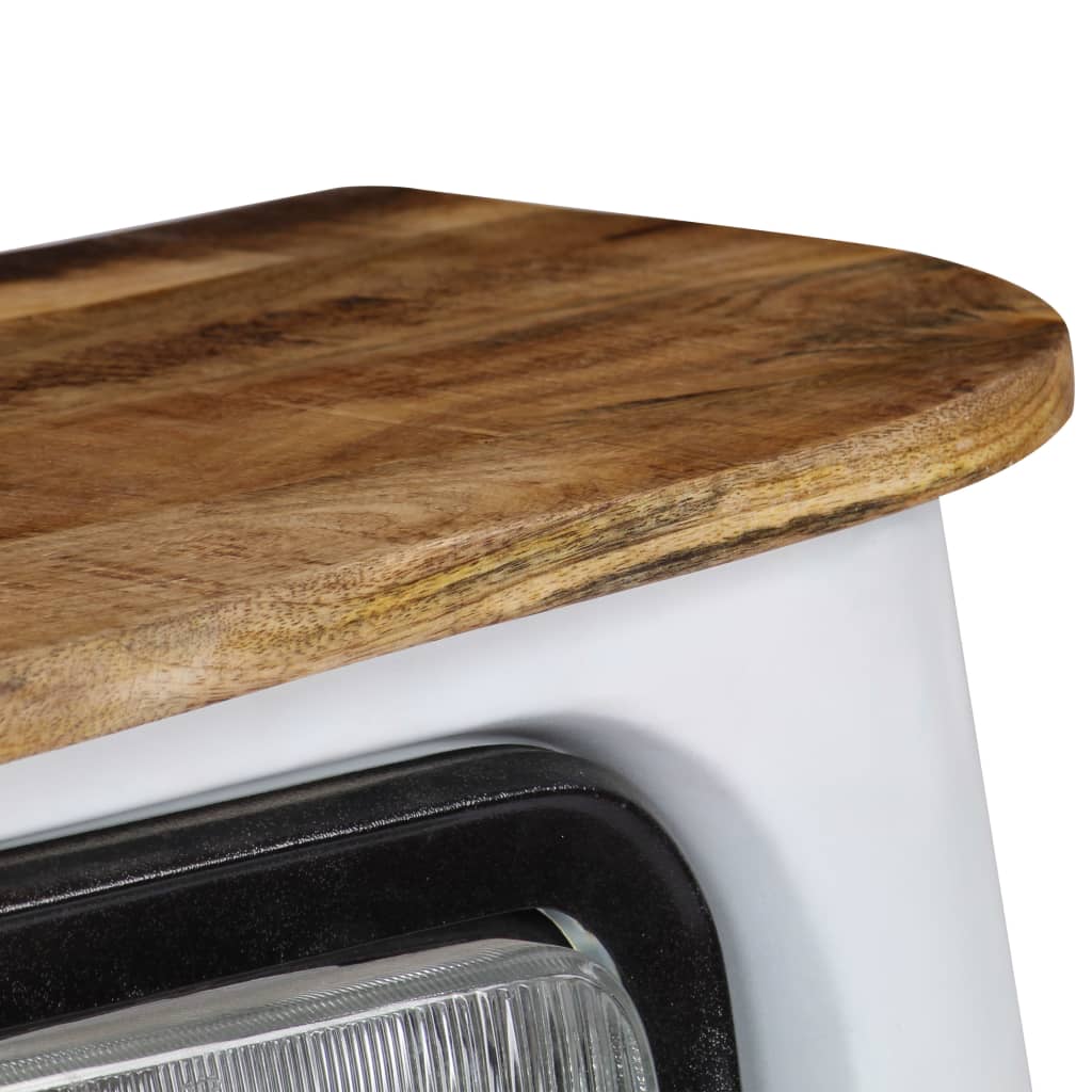vidaXL Dressoir vrachtwagen massief mangohout wit
