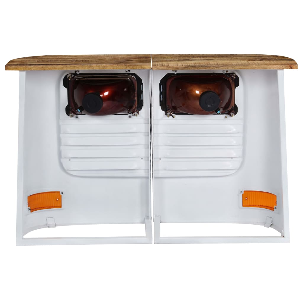 vidaXL Dressoir vrachtwagen massief mangohout wit